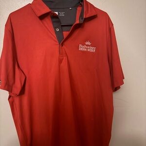 Budweiser Men's Polo in Bold Red